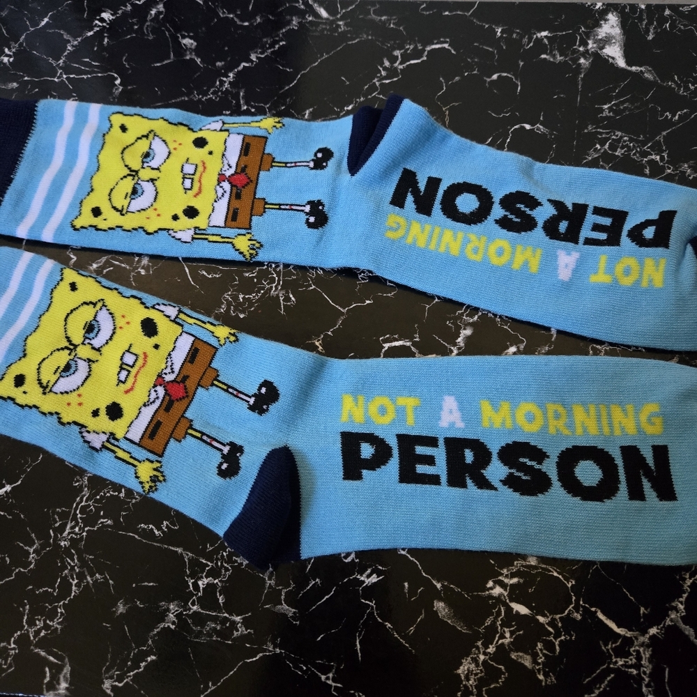 🍒🍒 SpongeBob Not a Morning Person Socks